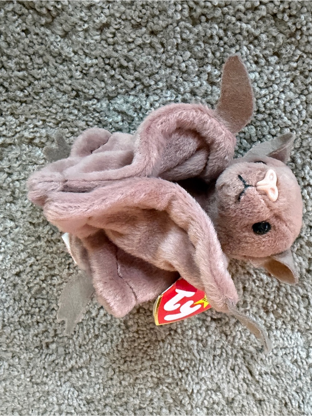 NWT TY Plush Small Pet Brown Batty 10/29/1996